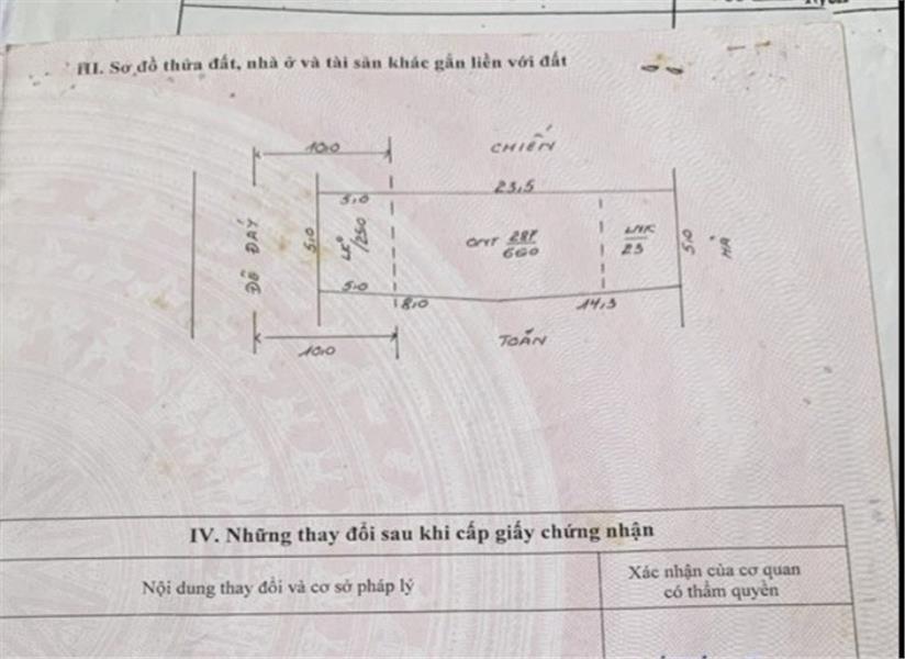 BÁN GẤP! CHÍNH CHỦ Bán Lô Đất Trung Tiền, Thụy Hương, Chương Mỹ, Hà Nội1888426