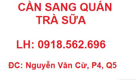 Sang quán trà sữa mặt tiền đường Nguyễn Văn Cừ, Phường 4, Quận 552416