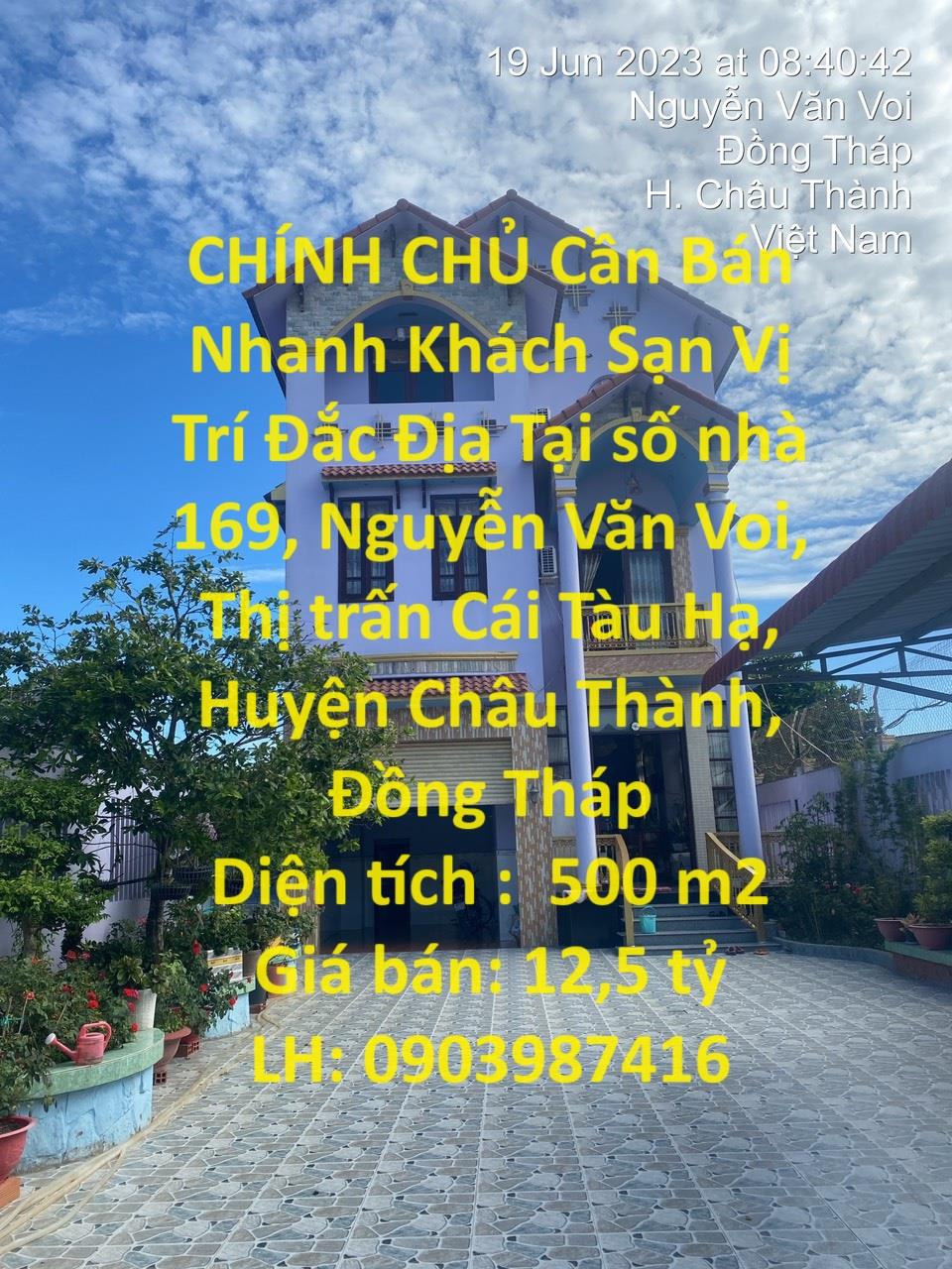 CHÍNH CHỦ Cần Bán Nhanh Khách Sạn Vị Trí Đắc Địa Tại Huyện Châu Thành, Đồng Tháp670779