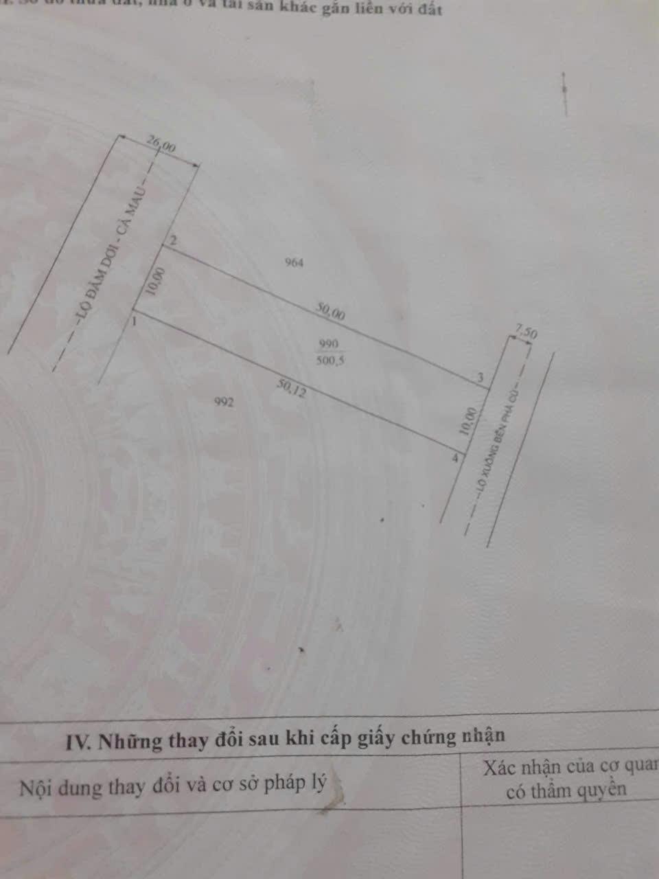 HOT HOT - CẦN BÁN NHANH Tại Trung Cang - Tân Trung - Đầm Dơi - Cà Mau2012025