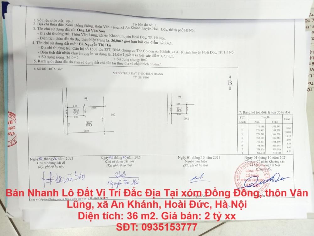 ĐẤT ĐẸP - GIÁ TỐT - Cần Bán Nhanh Lô Đất Vị Trí Đắc Địa Tại  An Khánh, Hoài Đức, Hà Nội1736073