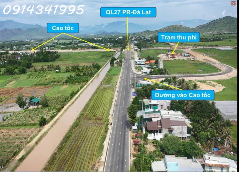 Mặt QL27 (PR - Đà Lạt); 200m tới cao tốc, DT 20x50m, sân bay Thành Sơn 5km, cách biển 12Km1094879