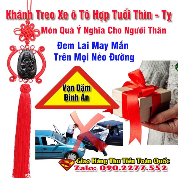 Muốn gặp may mắn nên treo khánh treo xe ô tô hình phật bản mệnh tuổi Giáp Thìn 1964 đá tự nhiên giá chỉ 300k1604446