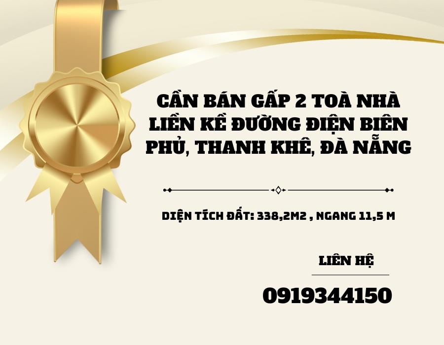 Cần bán gấp 2 toà nhà liền kề đường Điện Biên Phủ, Thanh Khê, Đà Nẵng1692192