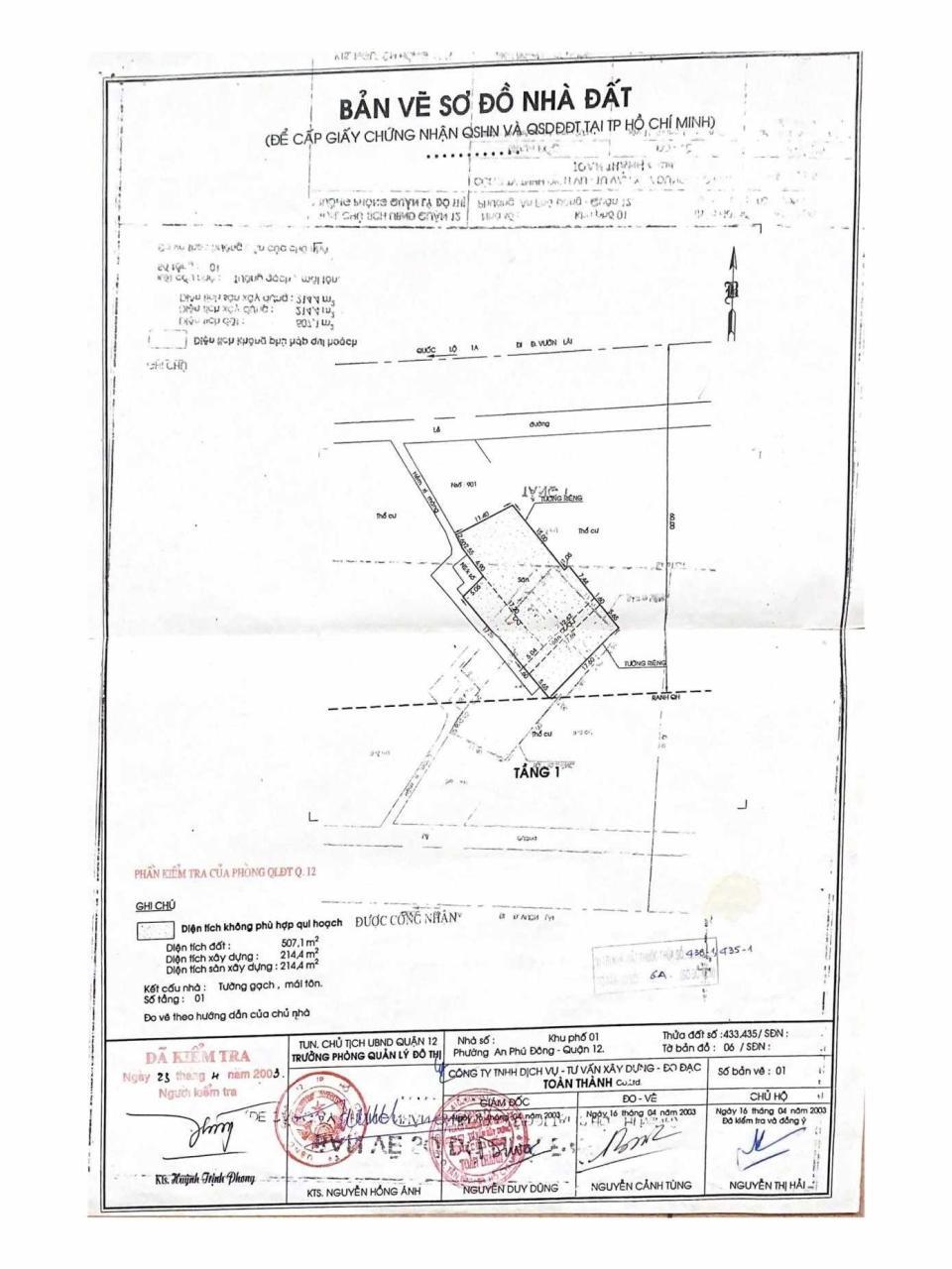 Bán dãy nhà trọ Quốc Lộ 1 P. An Phú Đông Quận 12, 20 phòng, giá chỉ 2x tỷ1416625