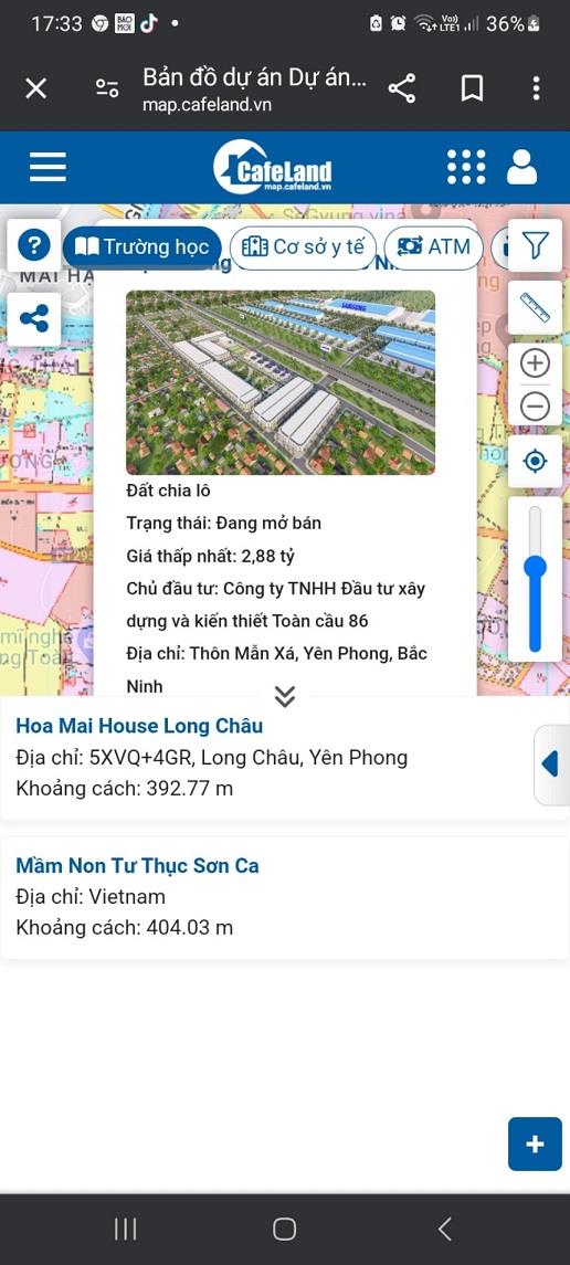 Bán lô đất nền dự án Long Châu Star, đối diện SAMSUNG, Yên Phong, Bắc Ninh1378446