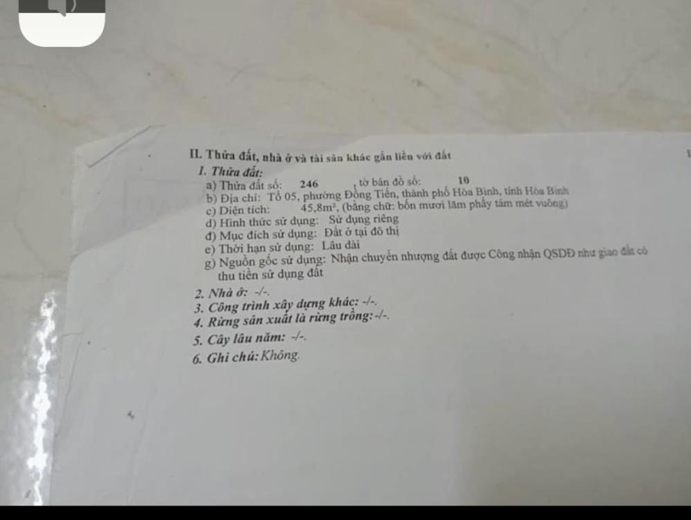 Bán Nhà Đẹp - Vị Trí Đắc Địa Tại Tổ 5, Phường Đồng Tiến, Thành phố Hoà Bình, Tỉnh Hoà Bình1917368