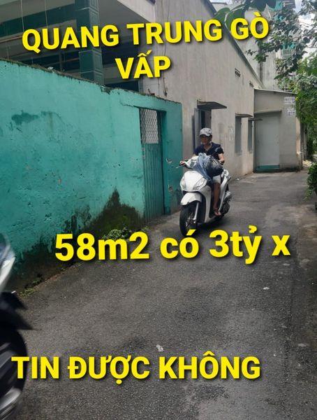 Đất Gò Vấp giá Củ Chi 58m2 có 3 tỷ x Quang Trung Gò Vấp TPHCM493442