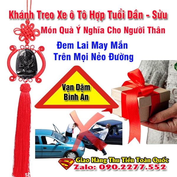 Nơi bán khánh treo xe ô tô phật hộ mệnh tuổi Sửu - Dần đá tự nhiên chỉ 300k1632151