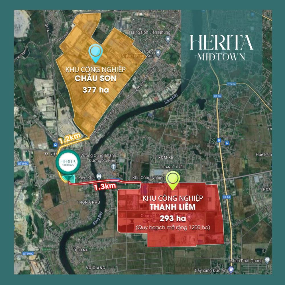 Bán đất nền dự án Herita MidTown - Thanh Liêm - Hà Nam sở hữu ngay sổ đỏ lâu dài pháp lý chuẩn1322956