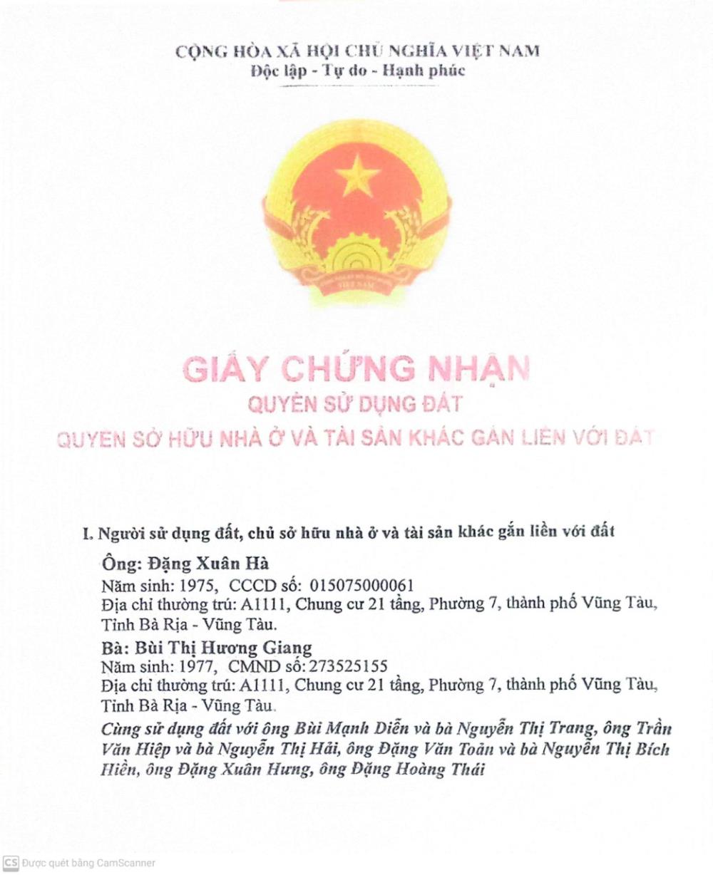 Chính chủ cần bán mảnh đất tại phường 11, phường Vũng Tàu, Tỉnh Bà Rịa vũng Tàu.1585434