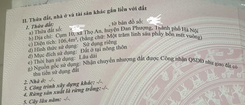 Chính Chủ Cần Bán Lô Đất xã Thọ An, huyện Đan Phượng, HN1633932