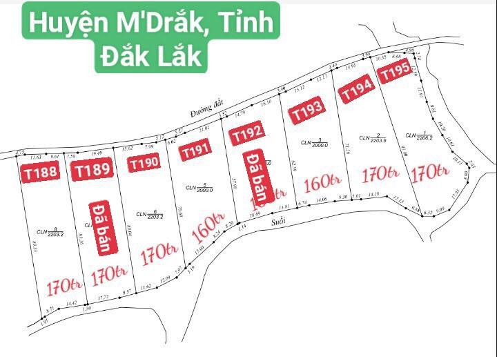 Lock 6 lô đất huyện M'Đrắk - Đắk Lắk. Đất chính chủ giá rẻ chỉ từ 160tr/lô.1572757