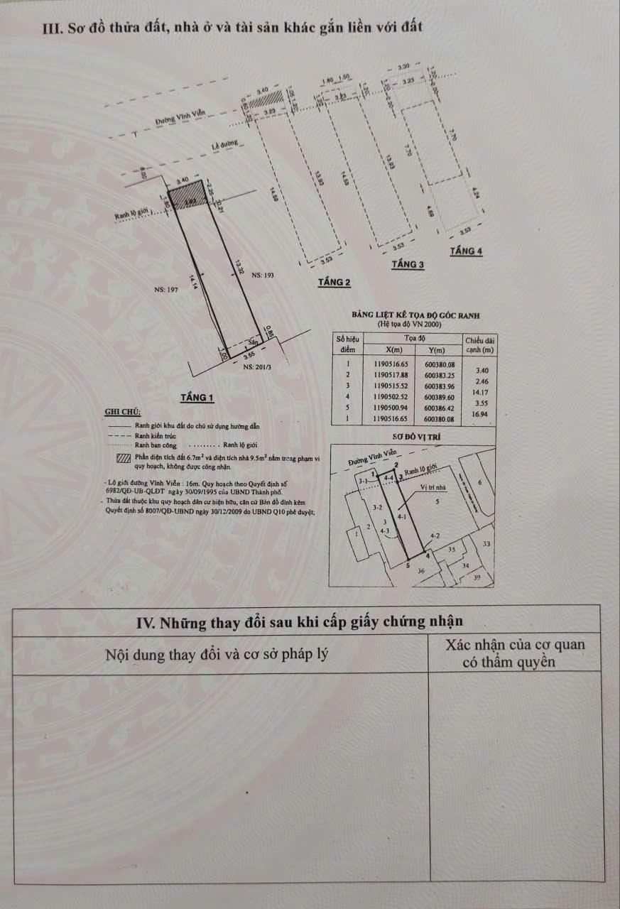 CHÍNH CHỦ BÁN NHÀ PHỐ MẶT TIỀN ĐƯỜNG VĨNH VIỄN KHU VỰC BUÔN BÁN SẦM UẤT Phường 4 Quận 102024798