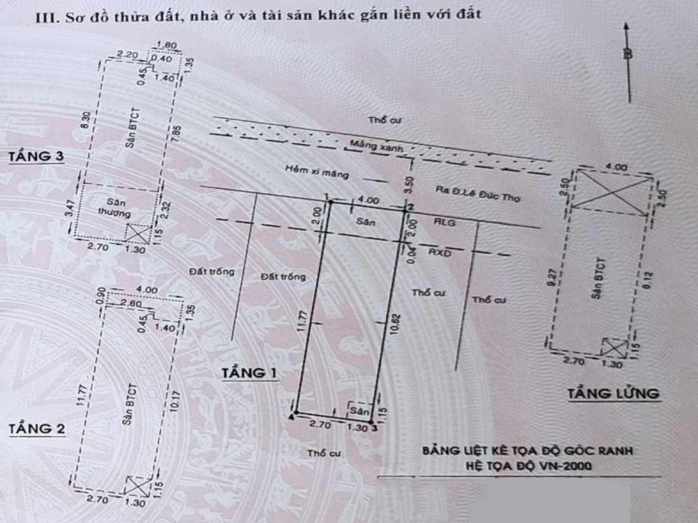 Bán nhà Lê Đức Thọ Phường 13 Q. Gò Vấp, 4 tầng, giảm giá còn 6.x tỷ1482007