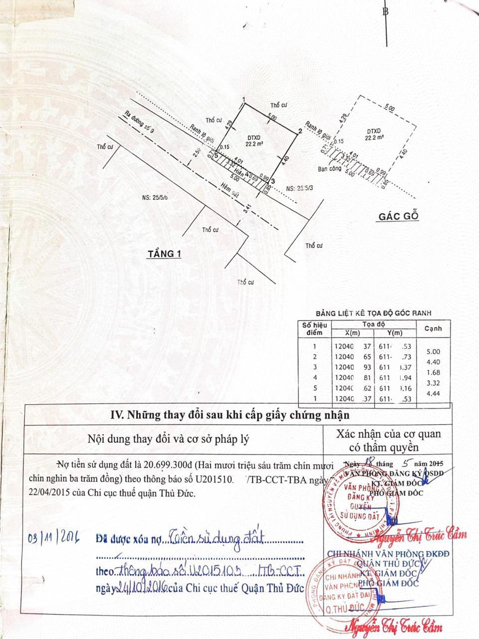 Bán nhà Đ. số 9 TD, 22m2, 1L, ngang 5m, Đ. 3m giá chỉ 1.x tỷ1724684