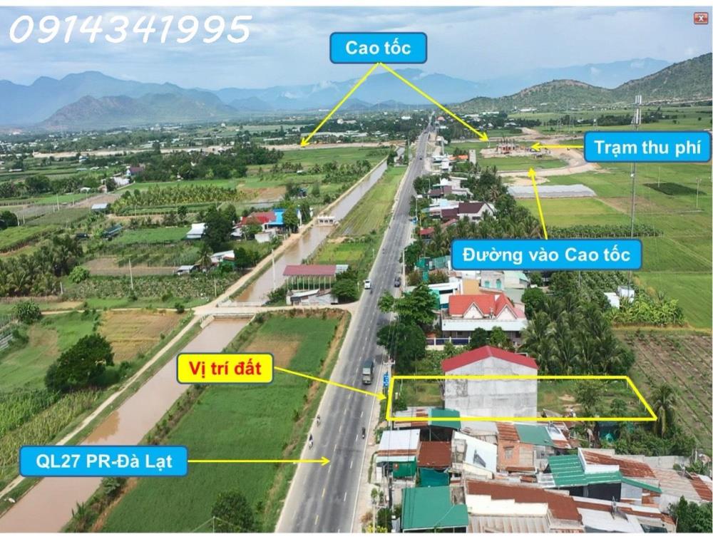 Nút giao cao tốc Ninh Thuận. Mặt đường QL27A, 20x50m sân bay Thành Sơn 5km, QL1 6km1373012