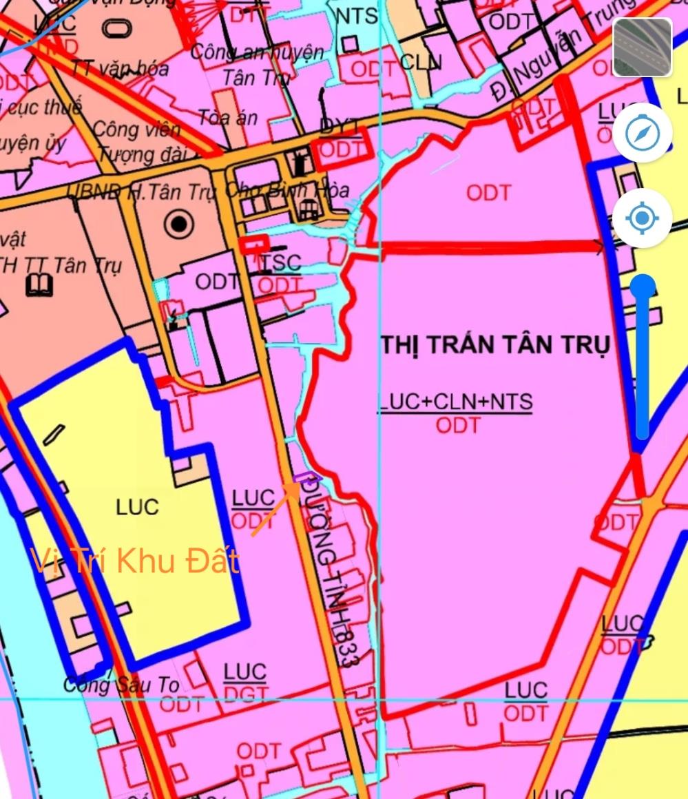 Bán lô đất thổ trung tâm thị trấn Tân Trụ giá 6,88 tỷ1127411