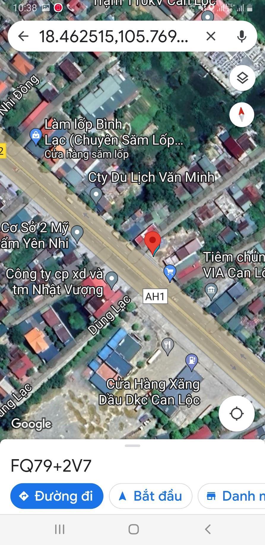 BÁN ĐẤT - Quốc Lộ 1A Trung Tâm Thị Trấn Nghèn , Huyện Can Lộc.742108