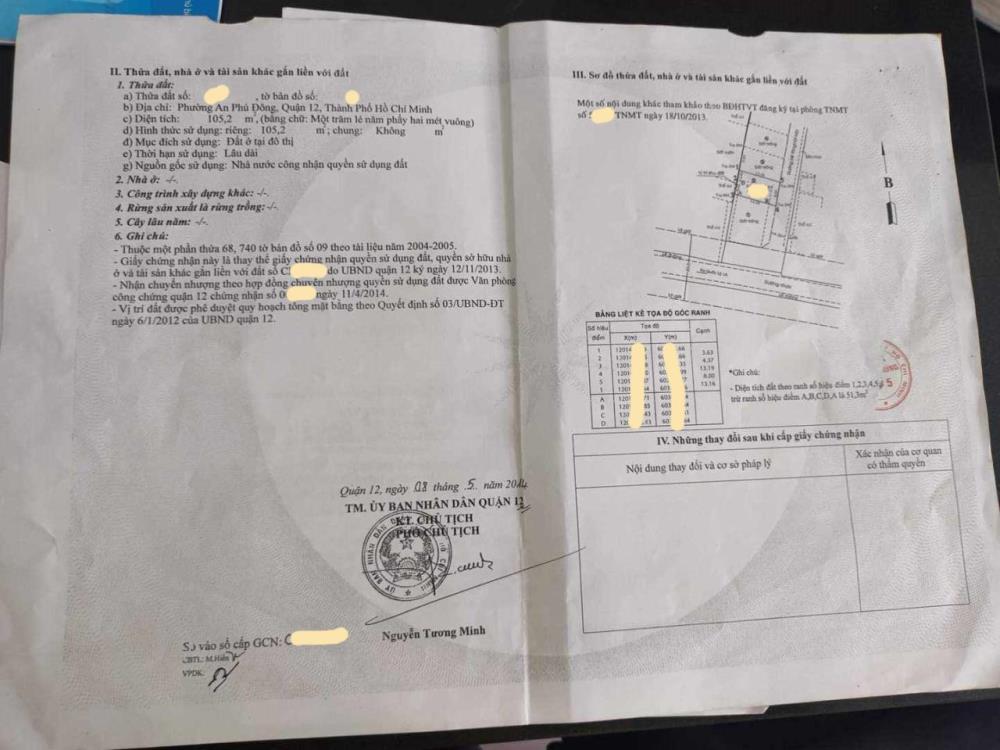 Bán nhà An Phú Đông 25 Phường An Phú Đông Quận 12, 105.2m2, giá chỉ 6.x tỷ1416390