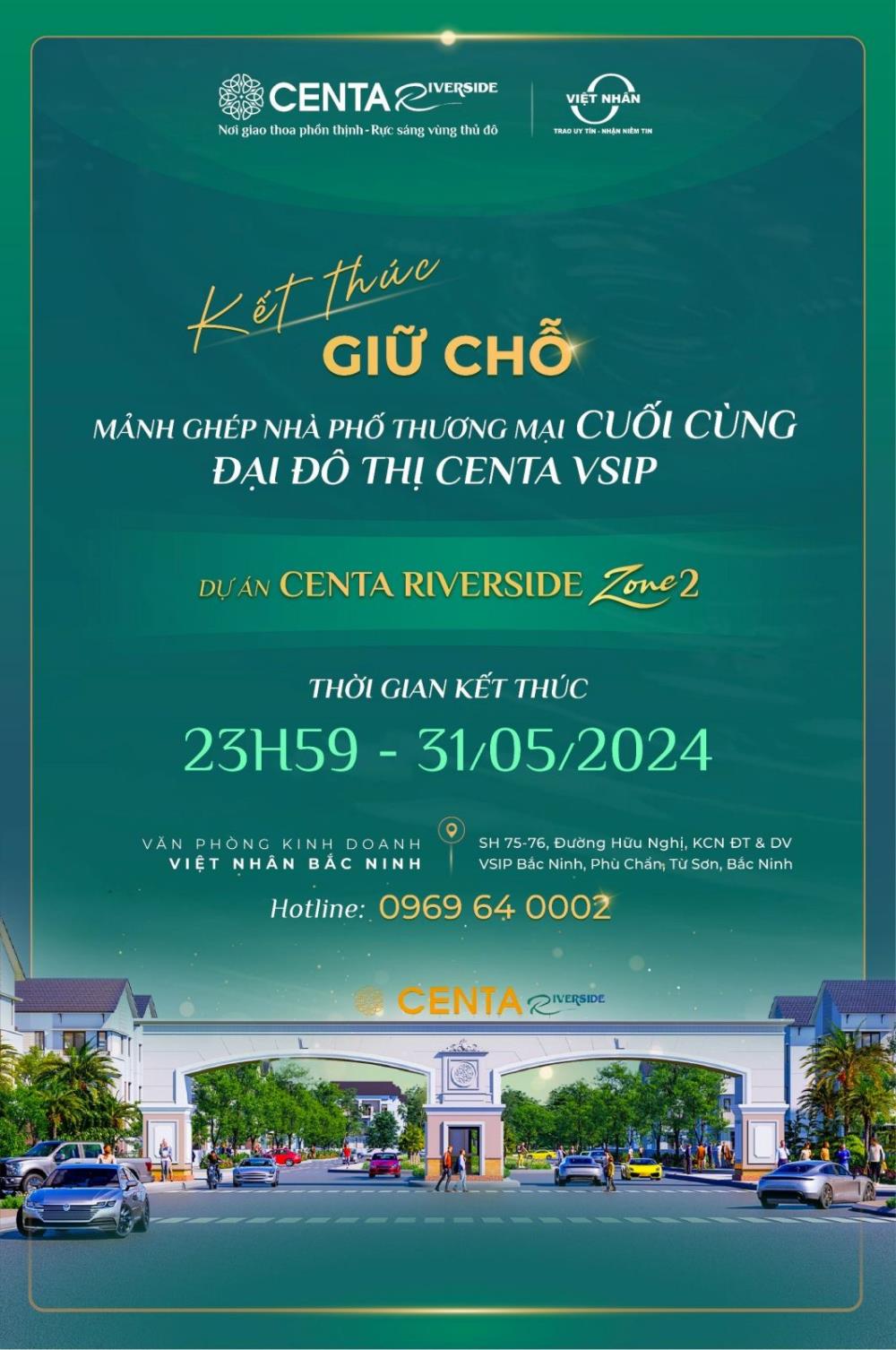 Dự án Centa Riverside Vsip Từ Sơn nhận giữ chỗ hết ngày 31/51629215