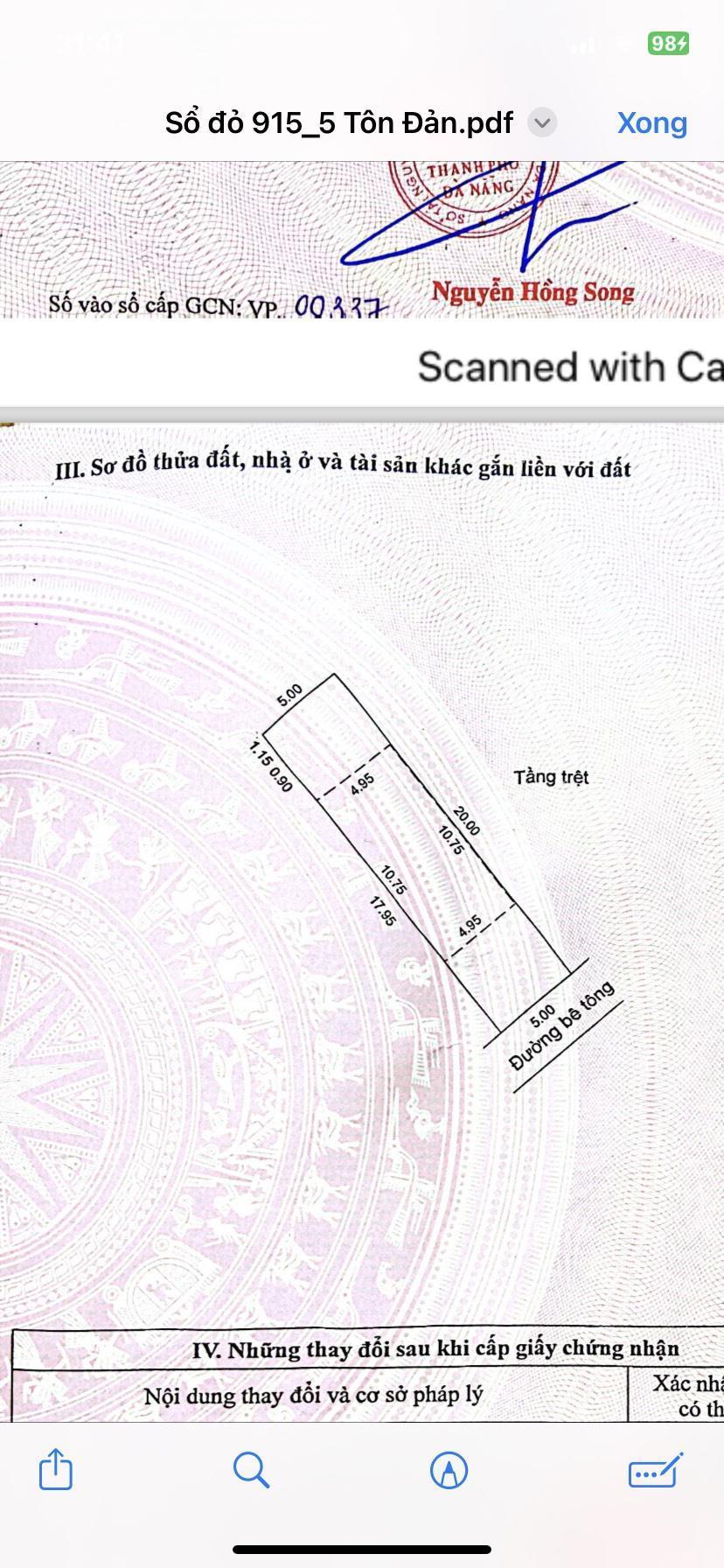 Chính Chủ Cần Bán Nhà Kiệt 915 Đường Tôn Đản, Phường Hòa Phát, Quận Cẩm Lệ, Đà Nẵng1787389