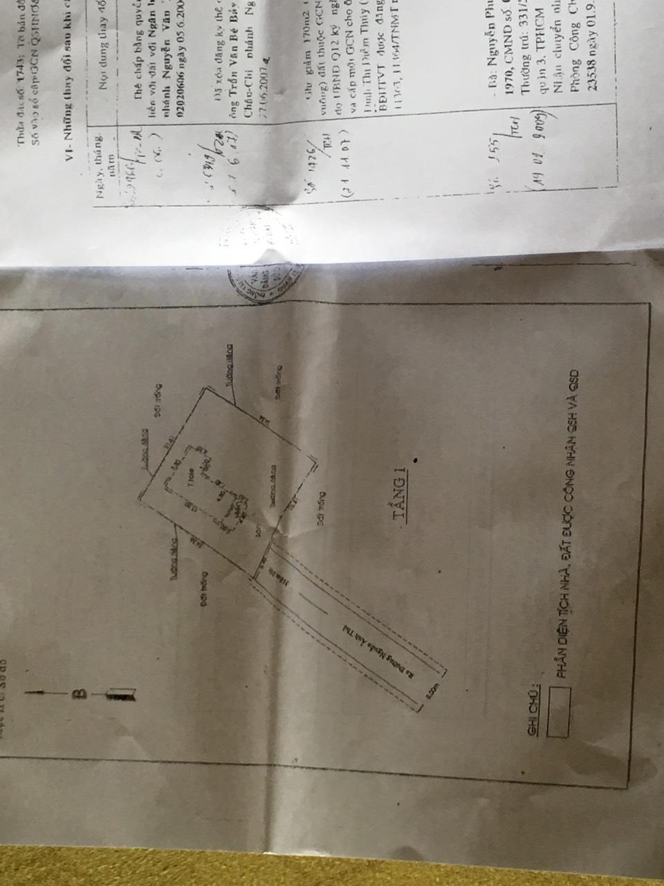 Chính chủ cần bán gấp nhà 330m2 – 13/7e khu phố 4, P Tân Chánh Hiệp, Q 12, HCM1800687