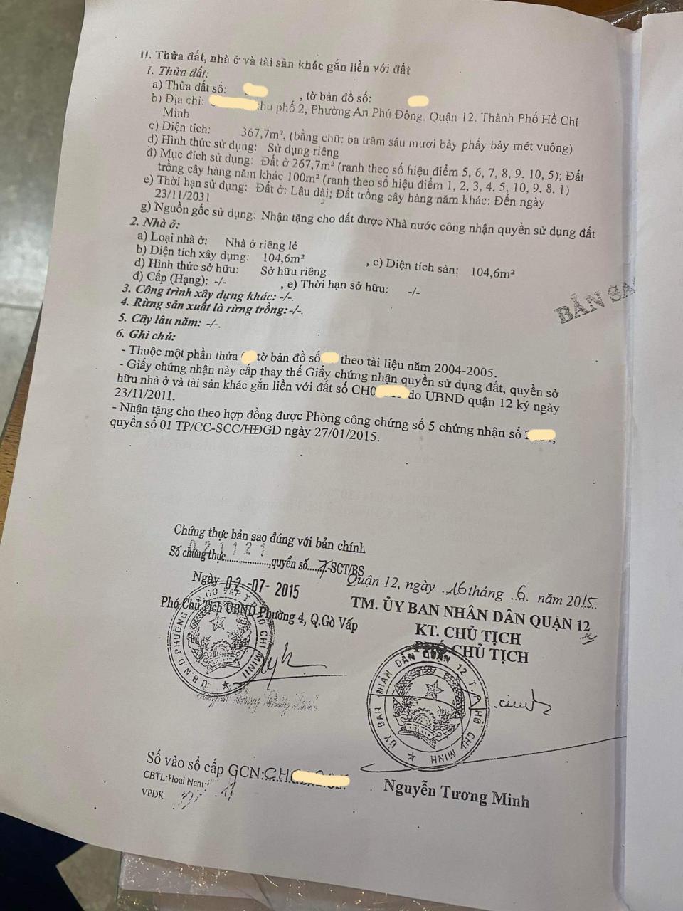 Bán nhà trọ Vườn Lài P. An Phú Đông Quận 12, ngang 11m, giảm giá còn 1x tỷ1461912