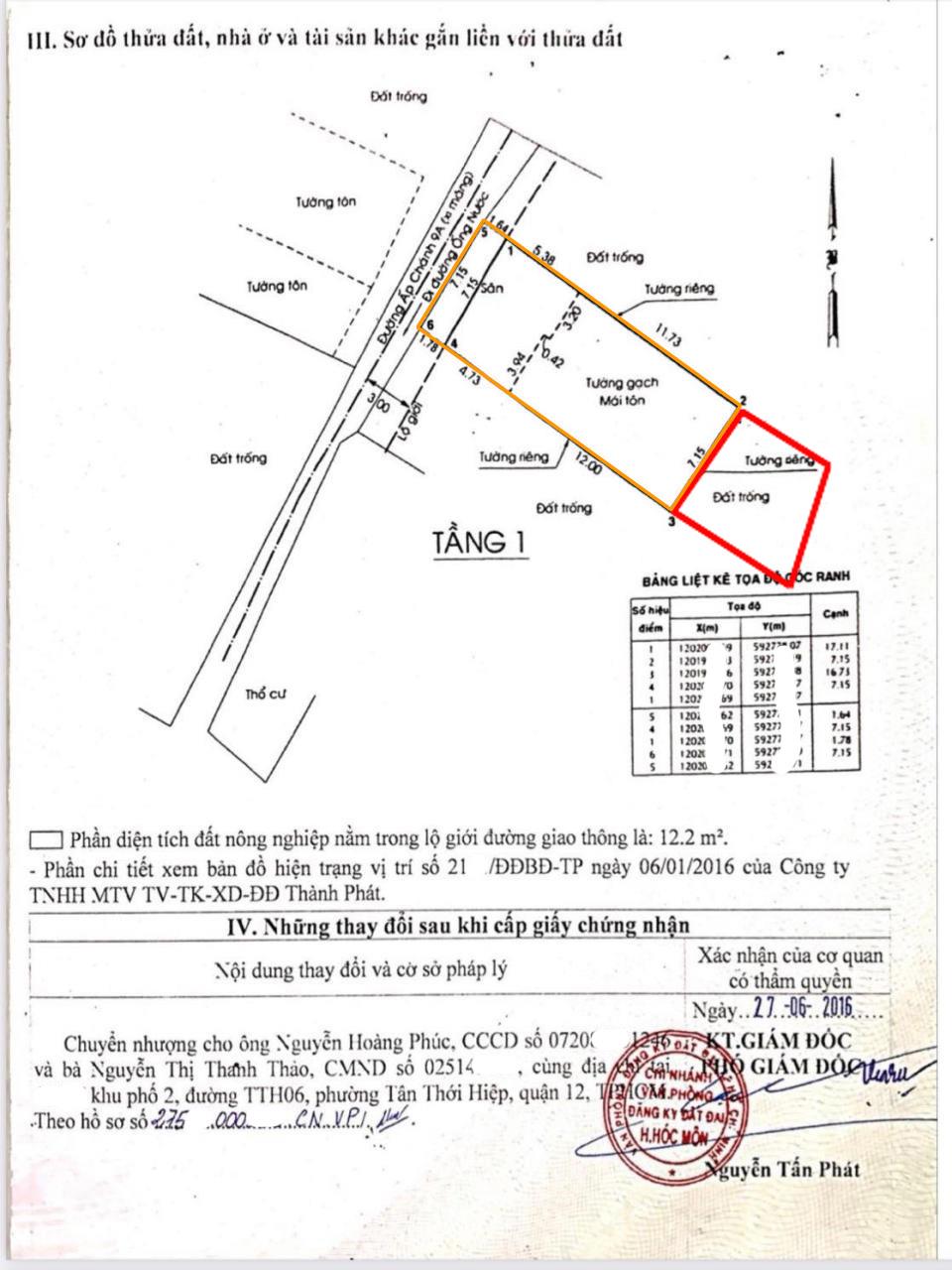 Bán nhà Đ. Song Hành HM, 170m2, 2 Phòng ngủ, N7.15m, Đường 2.5m giá giảm còn 4.x tỷ1746665