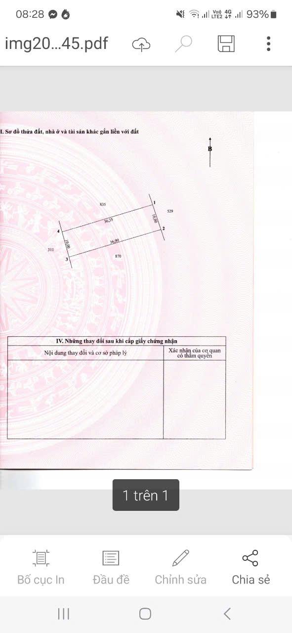 Chính chủ cần bán nhanh lô đất CLN tại TT Chợ Lách, huyện Chợ Lách, Bến Tre1994952