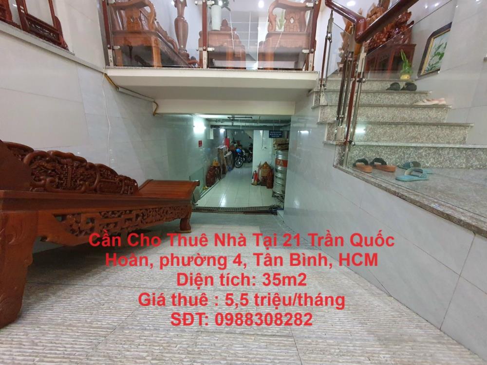 Cần Cho Thuê Nhà Tại 21 Trần Quốc Hoàn, phường 4, Tân Bình, HCM1946993