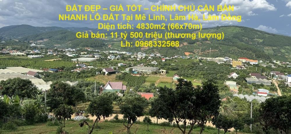 ĐẤT ĐẸP – GIÁ TỐT – CHÍNH CHỦ CẦN BÁN NHANH LÔ ĐẤT Tại Mê Linh, Lâm Hà, Lâm Đồng1929180