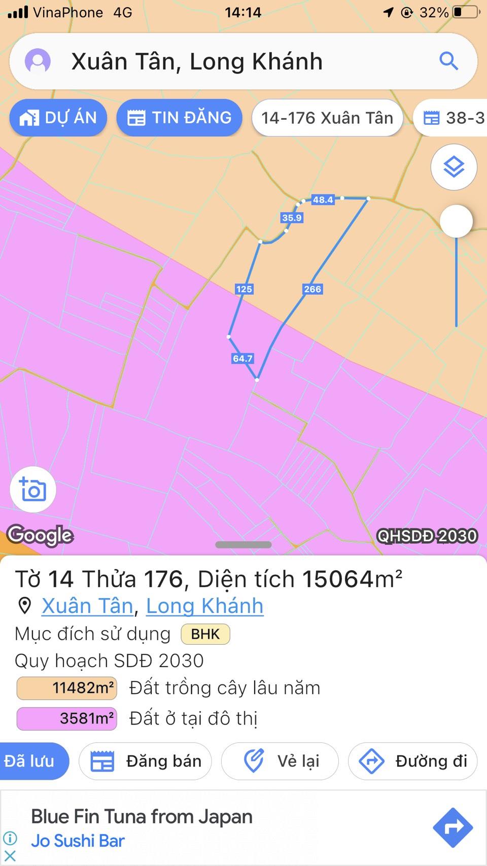 Bán đất Phường Xuân Tân .Long Khánh Đồng Nai521590