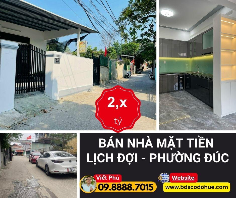 Bán nhà đẹp tâm huyết đường Lịch Đợi, phường Đúc, Tp.Huế giá chỉ 2,X Tỷ đường ô tô tránh nhau1585829