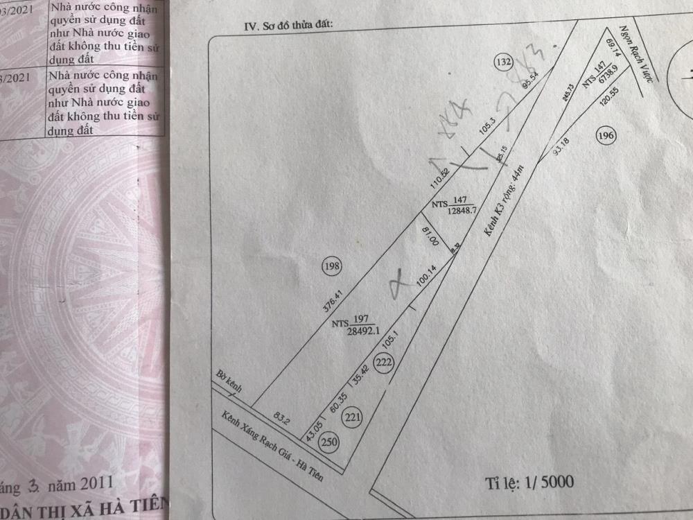 Chính Chủ Cần Bán 2 Lô Đất Tại Ấp ngã Tư, xã Thuận Yên, tp Hà Tiên, Kiên Giang2038737