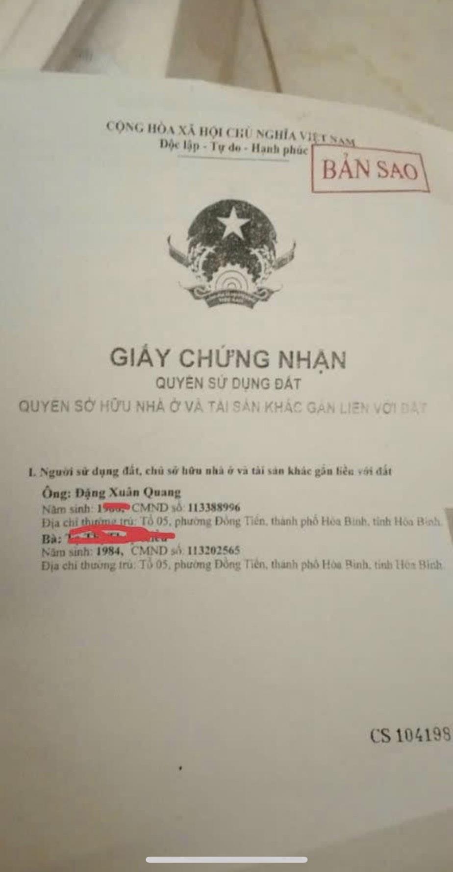 Bán Nhà Đẹp - Vị Trí Đắc Địa Tại Tổ 5, Phường Đồng Tiến, Thành phố Hoà Bình, Tỉnh Hoà Bình1917367