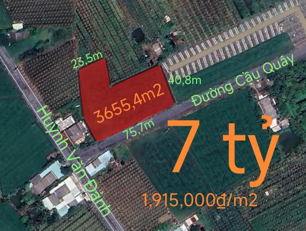 Bán lô đất lúa chuyển thổ hai mặt tiền Xã Đức Tân giá 7 tỷ1173189