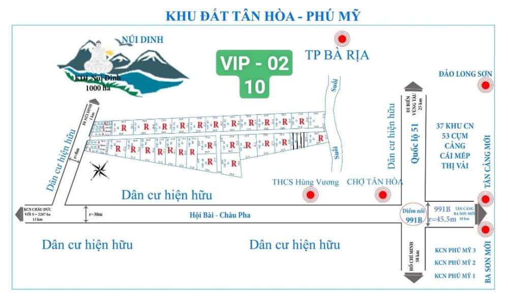 CẦN BÁN LÔ ĐẤT ĐẸP TẠI THỊ XÃ TÂN HÒA - XÃ PHÚ MỸ - TỈNH BÀ RỊA - VŨNG TÀU1607513