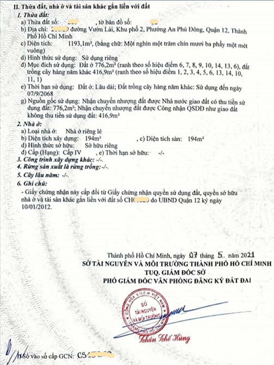 Bán nhà Vườn Lài Phường An Phú Đông Q. 12, 1193m2, ngang lớn 40m, giá chỉ 3x tỷ1409900