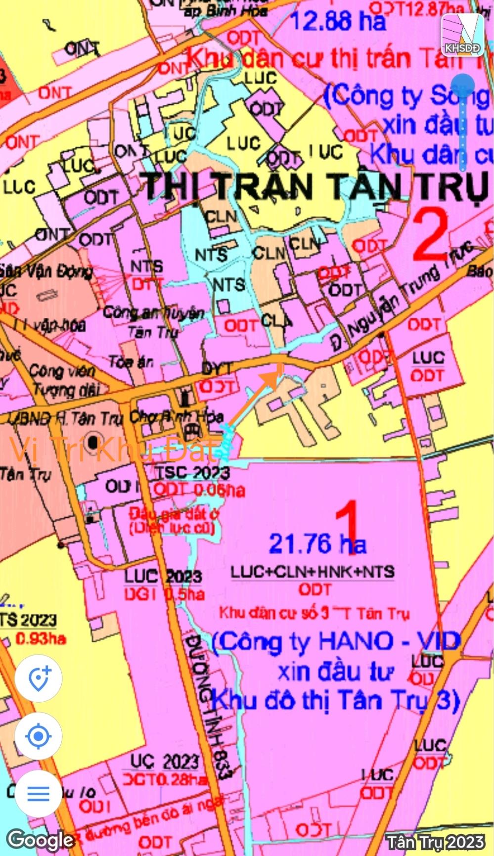 Bán đất trung tâm thị trấn Tân Trụ giá 700 triệu.m1554509