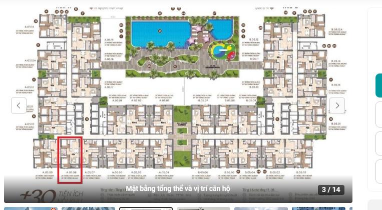 Bán căn hộ 1PN+, HT PEARL Bình Dương, Chính chủ 100%, 61m2, view Đông nam (hồ đá)1649264