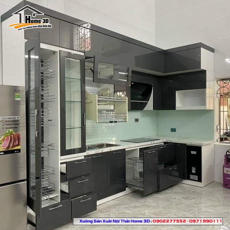 Kinh nghiệm chọn đơn vị thi công tủ  bếp thùng nhựa cánh acrylic bền đẹp giá tốt nhất tại Thái Bình1257301