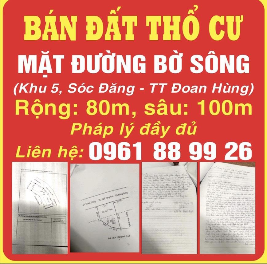 Chính chủ cần bán gấp 3 lô đất, tại Thị Trấn Đoan Hùng, Phú Thọ682621